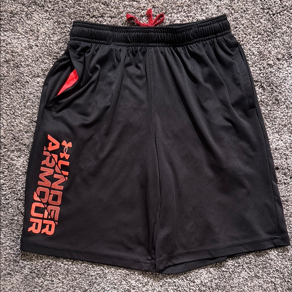 Under Armour Boy’s Black and Orange Shorts